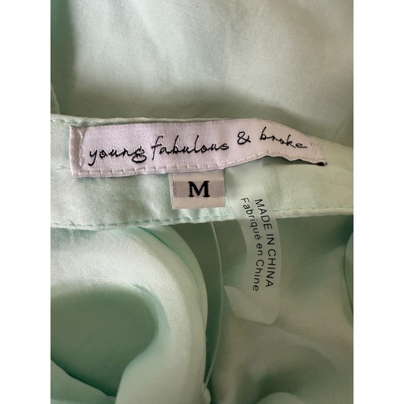 Young Fabulous & Broke Green Ombre Halter Maxi Dress M Cowl Neck Backless Sexy‎ - Picture 12 of 16